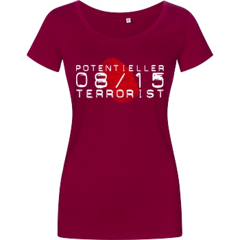 None Potentieller 08/15 Terrorist T-Shirt Girlshirt berry