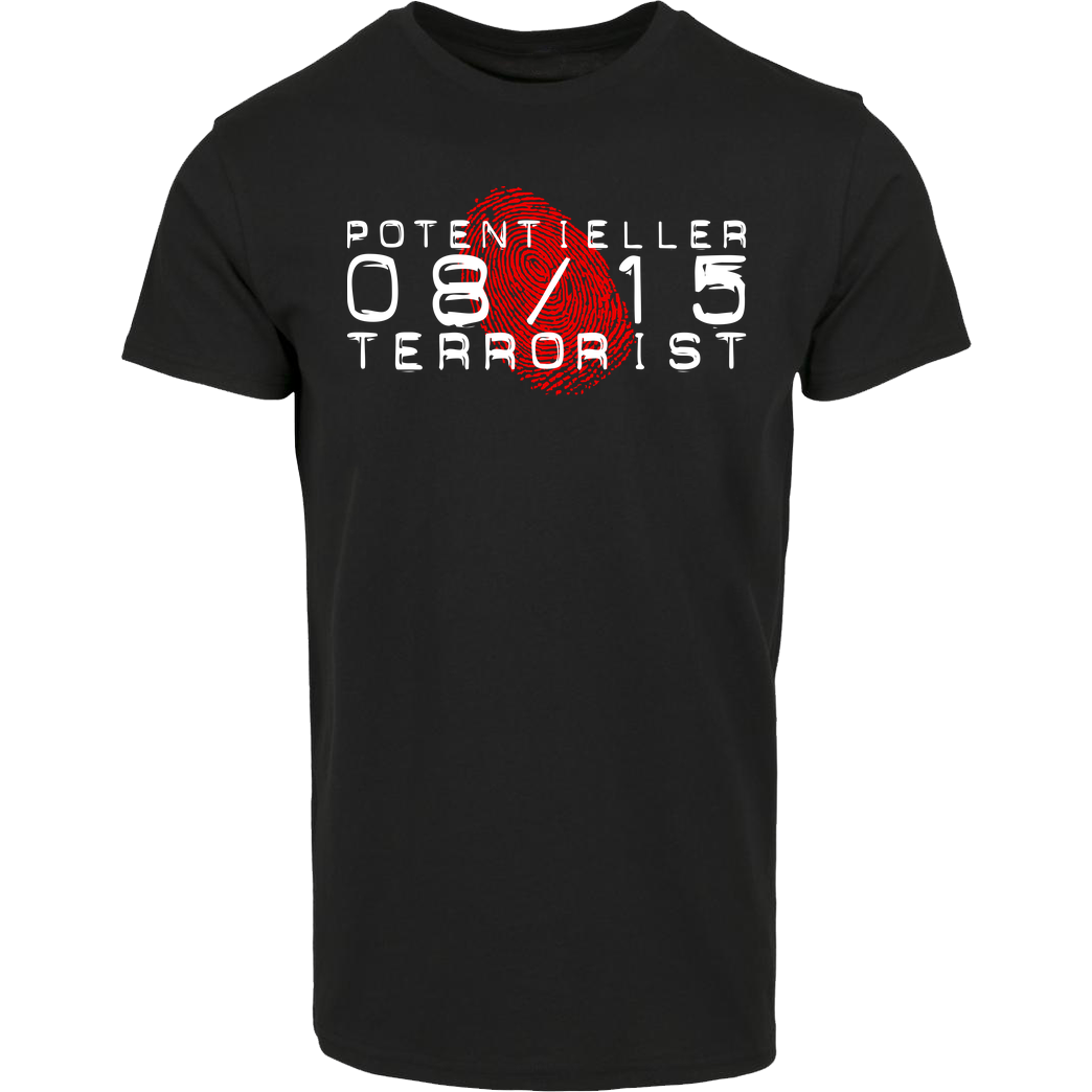 None Potentieller 08/15 Terrorist T-Shirt House Brand T-Shirt - Black