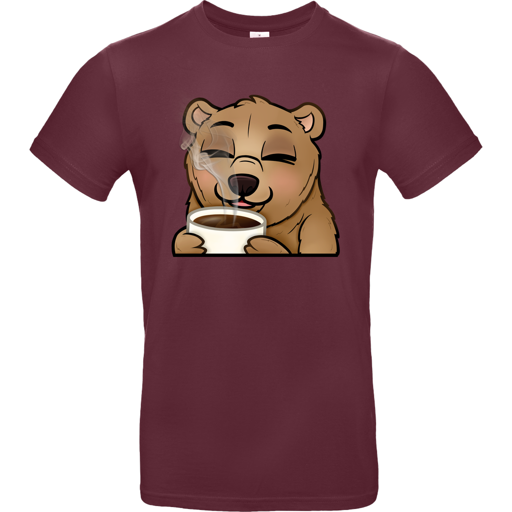 Powie Powie - Kaffee T-Shirt B&C EXACT 190 - Burgundy