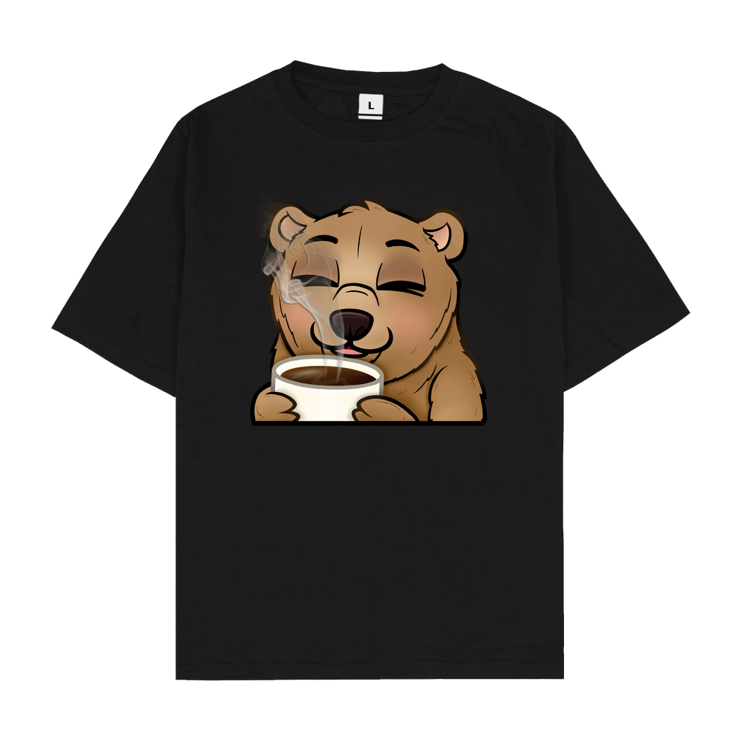 Powie Powie - Kaffee T-Shirt Oversize T-Shirt - Black