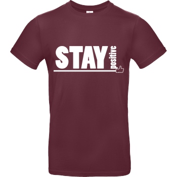 powrotTV powrotTV - stay positive T-Shirt B&C EXACT 190 - Burgundy
