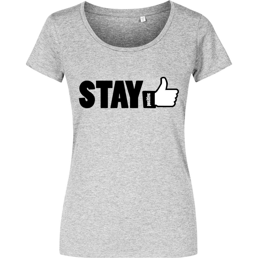 powrotTV powrotTV - stay positive T-Shirt Girlshirt heather grey