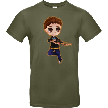 Poxari Poxari - Chibi mit Bogen T-Shirt B&C EXACT 190 - Khaki