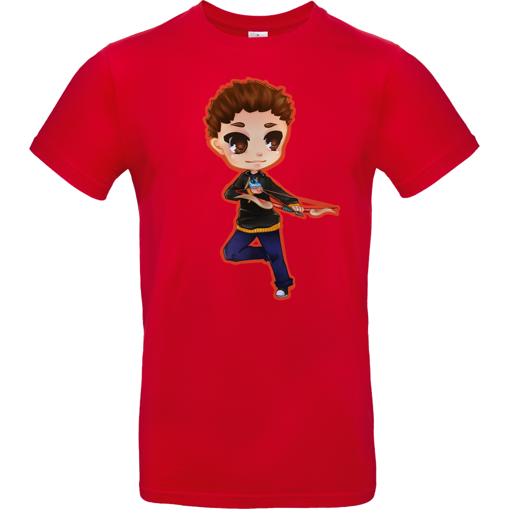 Poxari Poxari - Chibi mit Bogen T-Shirt B&C EXACT 190 - Red