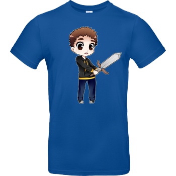 Poxari Poxari - Chibi mit Schwert T-Shirt B&C EXACT 190 - Royal Blue