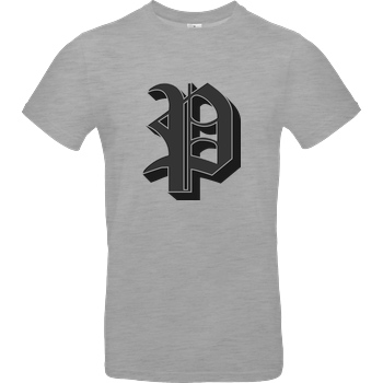 Poxari Poxari - Logo T-Shirt B&C EXACT 190 - heather grey