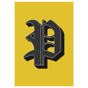 Poxari - Logo Art Print yellow