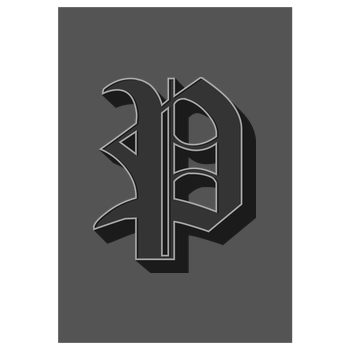 Poxari - Logo Art Print grey
