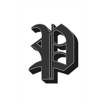 Poxari - Logo Kunstdruck weiss