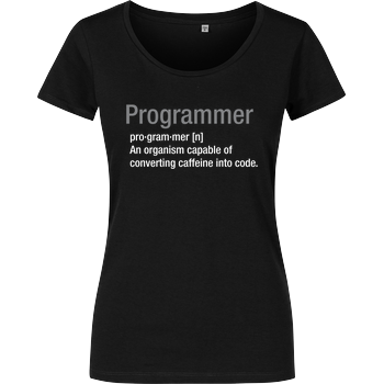 Programmer Girlshirt schwarz