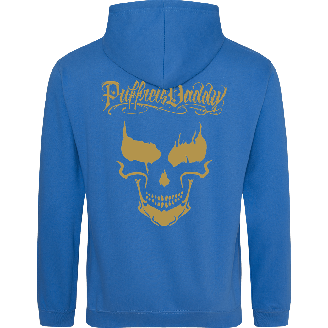 Puffreisdaddy Puffreis Daddy - Front - PD-Logo - Back Mask Sweatshirt JH Hoodie - Sapphire Blue