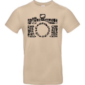 FilmenLernen.de Retro Icon Cam T-Shirt B&C EXACT 190 - Sand