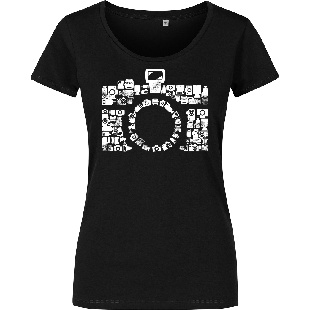 FilmenLernen.de Retro Icon Cam T-Shirt Girlshirt schwarz