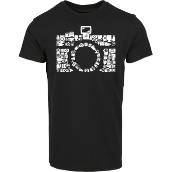 Retro Icon Cam House Brand T-Shirt - Black