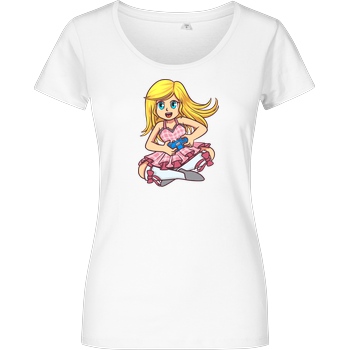 RichtigRonja RichtigRonja - Gaming T-Shirt Girlshirt weiss