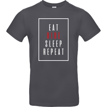 Ride-More Ridemore - Eat Sleep T-Shirt B&C EXACT 190 - Dark Grey