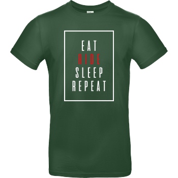 Ride-More Ridemore - Eat Sleep T-Shirt B&C EXACT 190 -  Bottle Green