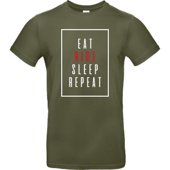 Ride-More Ridemore - Eat Sleep T-Shirt B&C EXACT 190 - Khaki