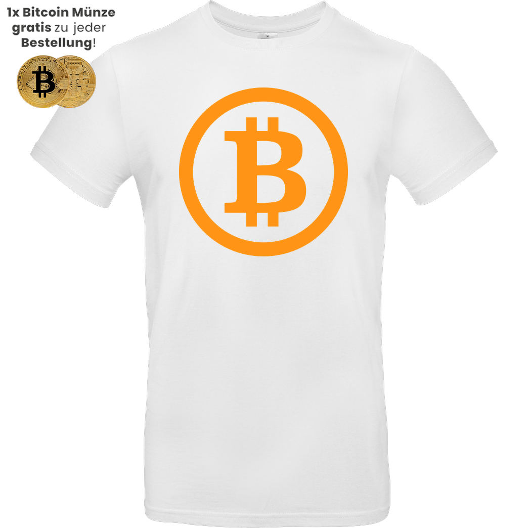 None Robyn HD - Bitcoin Emblem white T-Shirt B&C EXACT 190 -  White