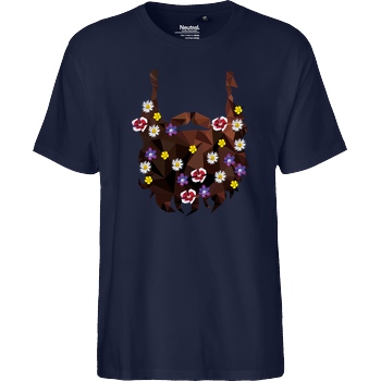 scallysche Scallysche - Beard T-Shirt Fairtrade T-Shirt - navy