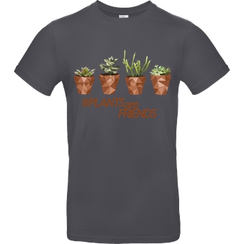 scallysche Scallysche - Plants Pots T-Shirt B&C EXACT 190 - Dark Grey