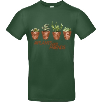 scallysche Scallysche - Plants Pots T-Shirt B&C EXACT 190 -  Bottle Green
