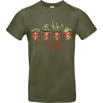 scallysche Scallysche - Plants Pots T-Shirt B&C EXACT 190 - Khaki