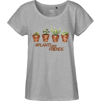 Scallysche - Plants Pots Fairtrade Loose Fit Girlie - heather grey