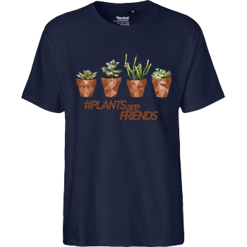 scallysche Scallysche - Plants Pots T-Shirt Fairtrade T-Shirt - navy