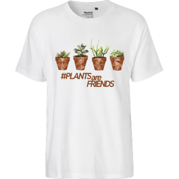 Scallysche - Plants Pots Fairtrade T-Shirt - white