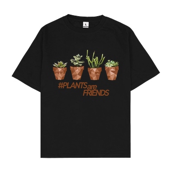 scallysche Scallysche - Plants Pots T-Shirt Oversize T-Shirt - Black