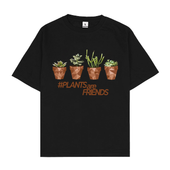 Scallysche - Plants Pots Oversize T-Shirt - Black