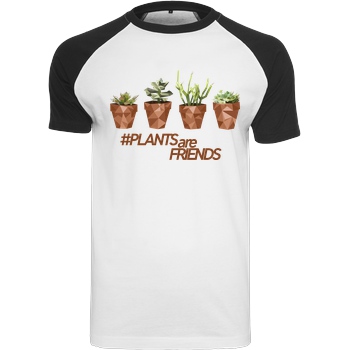 scallysche Scallysche - Plants Pots T-Shirt Raglan Tee white