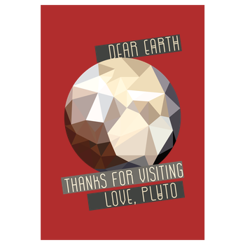 Scallysche - Pluto Art Print red