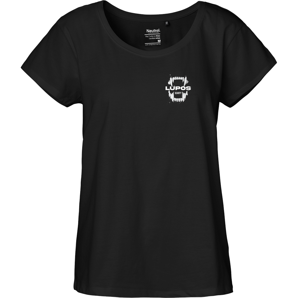 scarty Scarty - Lupos T-Shirt Fairtrade Loose Fit Girlie - black
