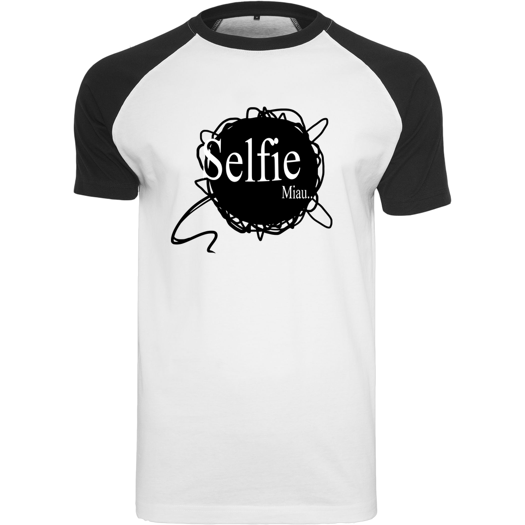 Selbstgespräch Selbstgespräch - Selfie T-Shirt Raglan Tee white