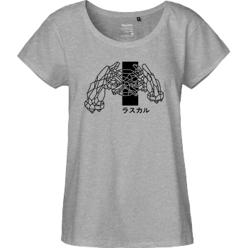 None Sephiron - Vision black T-Shirt Fairtrade Loose Fit Girlie - heather grey