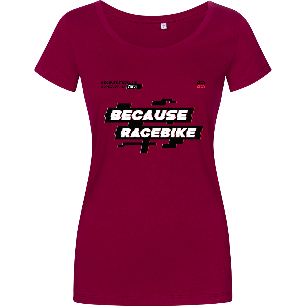 Slaty Slaty - Because Racebike Arcade T-Shirt Girlshirt berry