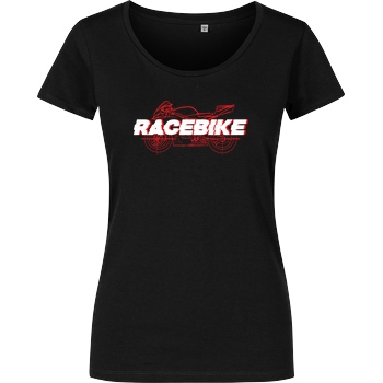 Slaty Slaty - Race bike red T-Shirt Girlshirt schwarz