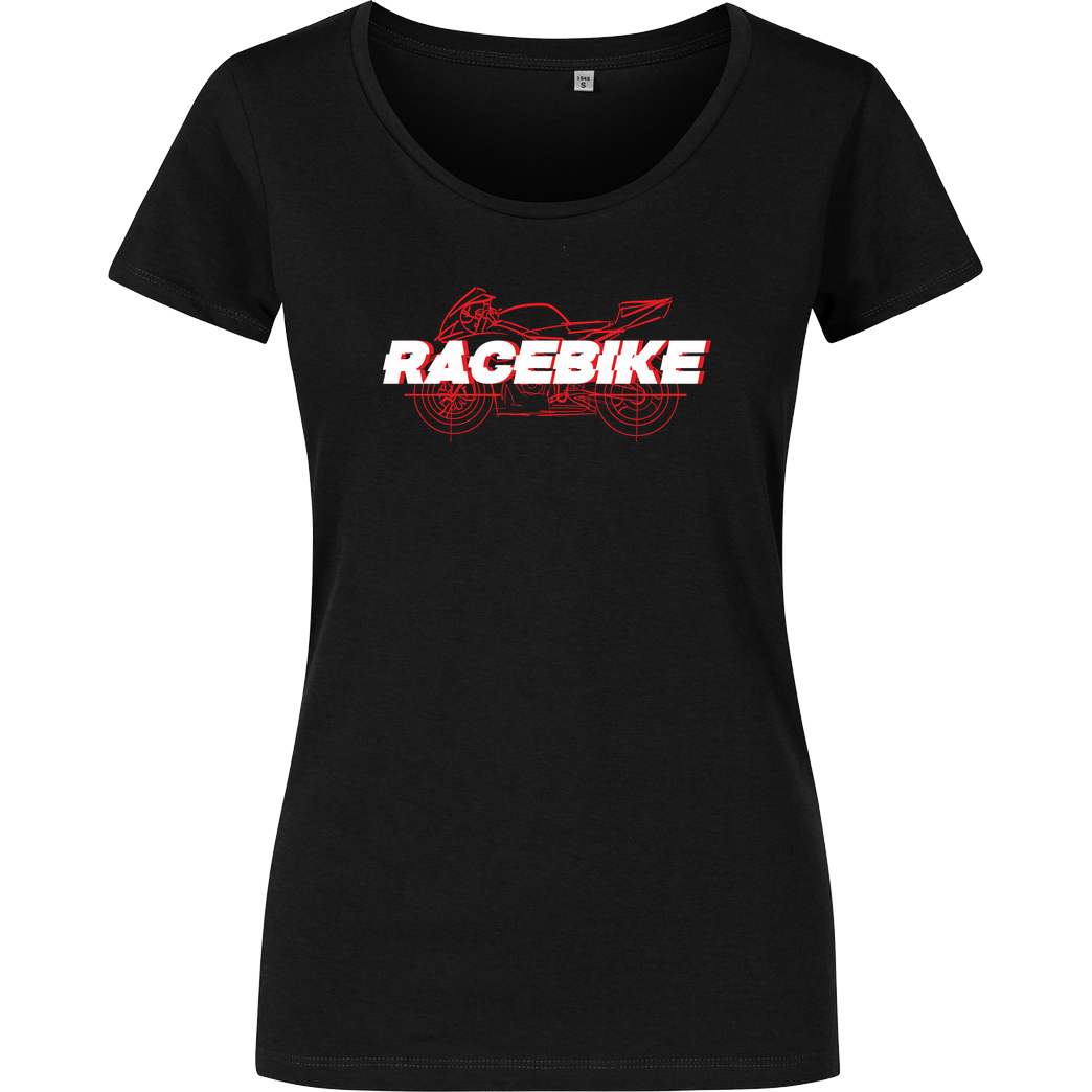 Slaty Slaty - Race bike red T-Shirt Girlshirt schwarz