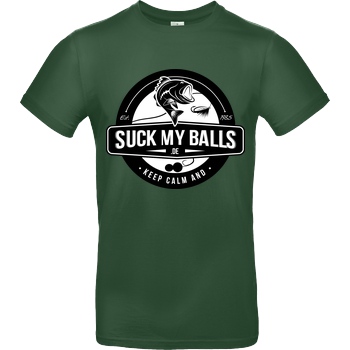 Suck My Balls SMB Logo T-Shirt B&C EXACT 190 -  Bottle Green