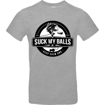 Suck My Balls SMB Logo T-Shirt B&C EXACT 190 - heather grey