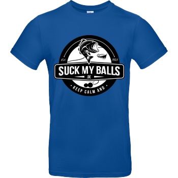 Suck My Balls SMB Logo T-Shirt B&C EXACT 190 - Royal Blue