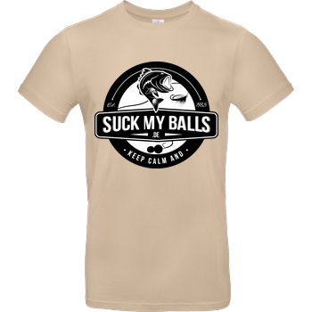 Suck My Balls SMB Logo T-Shirt B&C EXACT 190 - Sand