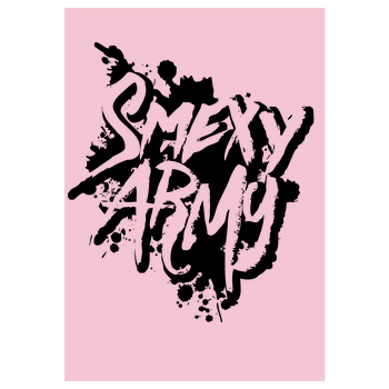 Smexy - Army Art Print pink