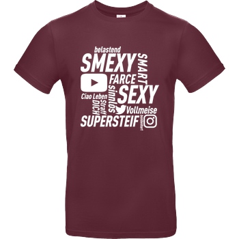 Smexy Smexy - Socials T-Shirt B&C EXACT 190 - Burgundy