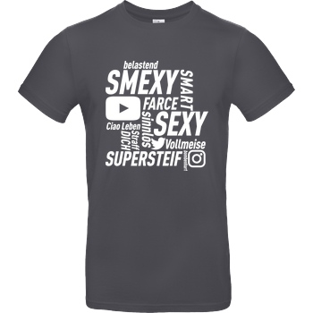 Smexy Smexy - Socials T-Shirt B&C EXACT 190 - Dark Grey