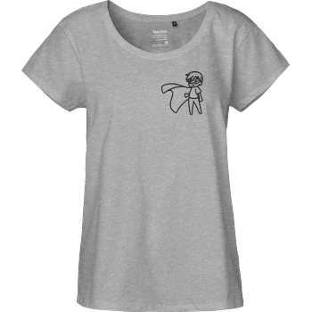None Snoxh - Superheld T-Shirt Fairtrade Loose Fit Girlie - heather grey