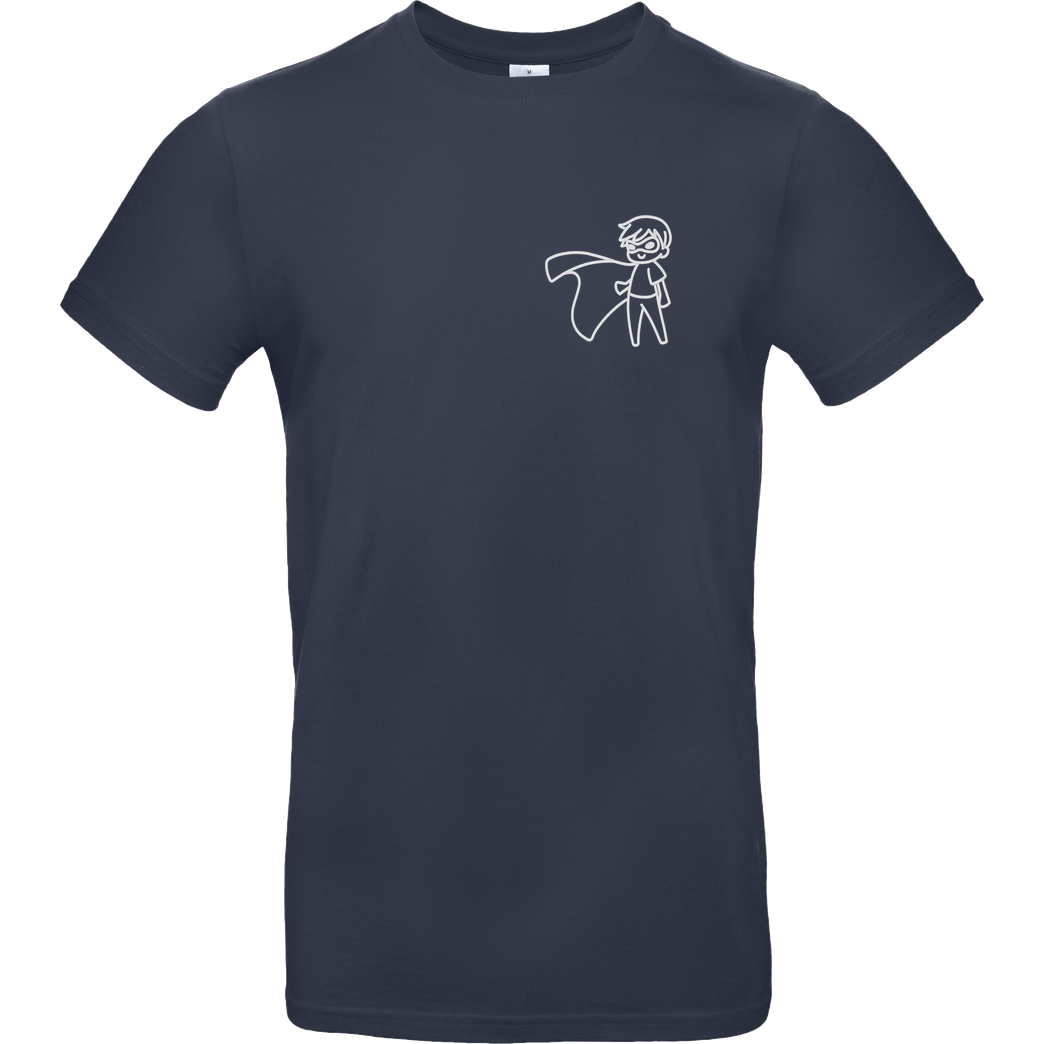 Snoxh Snoxh - Superheld gestickt T-Shirt B&C EXACT 190 - Navy
