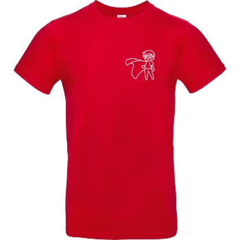 Snoxh Snoxh - Superheld gestickt T-Shirt B&C EXACT 190 - Red